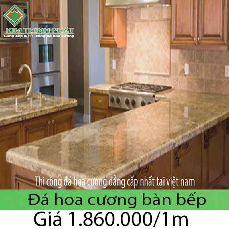 Giá đá hoa cương bếp granite quý phái và đặc biệt là không gây rối mắt